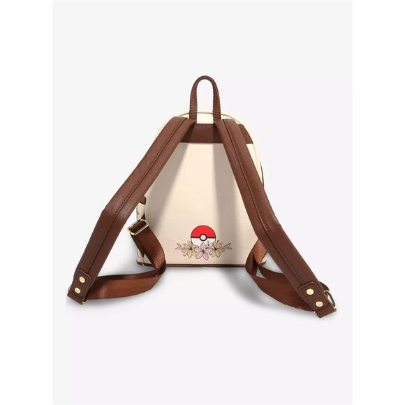 Loungefly Pokémon Pikachu & Eevee Floral Mini Backpack - Picture 4 of 4